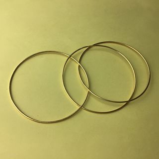 Vintage Silver 925/Gold Plated Thin Bangles