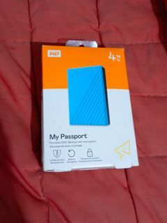 WD My Passport 4TB Portable External Harddrive