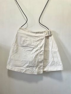 White Denim Skort (Skirt Shorts) Stretchable Medium