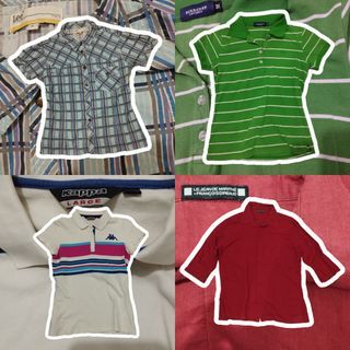 Y2k Shirts Bundle: Burberry, Kappa, Girbaud, Lee