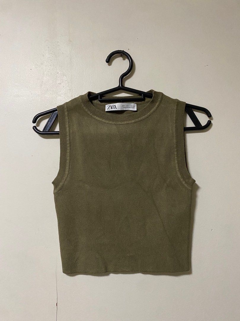 ZARA knit top (Category: Sleeveless) located in Antipolo. Submitted by bluesklues_812 (Listing ID 1299886226, Image 1). Description: used twice only.