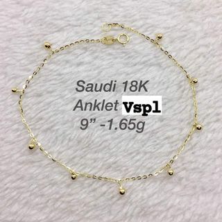 18K Saudi Gold anklet