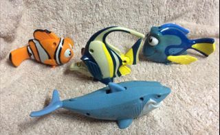 4 pcs Disney Pixar Mcdonald's Happy Meal Finding Nemo Collectible Toy Fish Figure Mcdo Collection