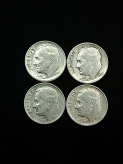 4 Silver Roosevelt Dimes