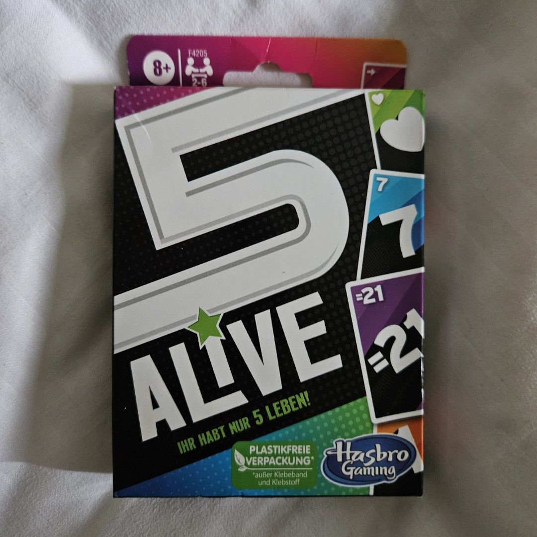 5 alive card game, Hobbies & Toys, Toys & Games on Carousell
