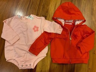9-12M COTTON ON and ORIGINAL MARINES Sweater and Jacket Set (2 Pieces)