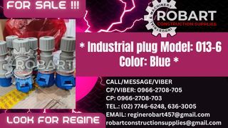 * Industrial plug Model: 013-6 Color: Blue *