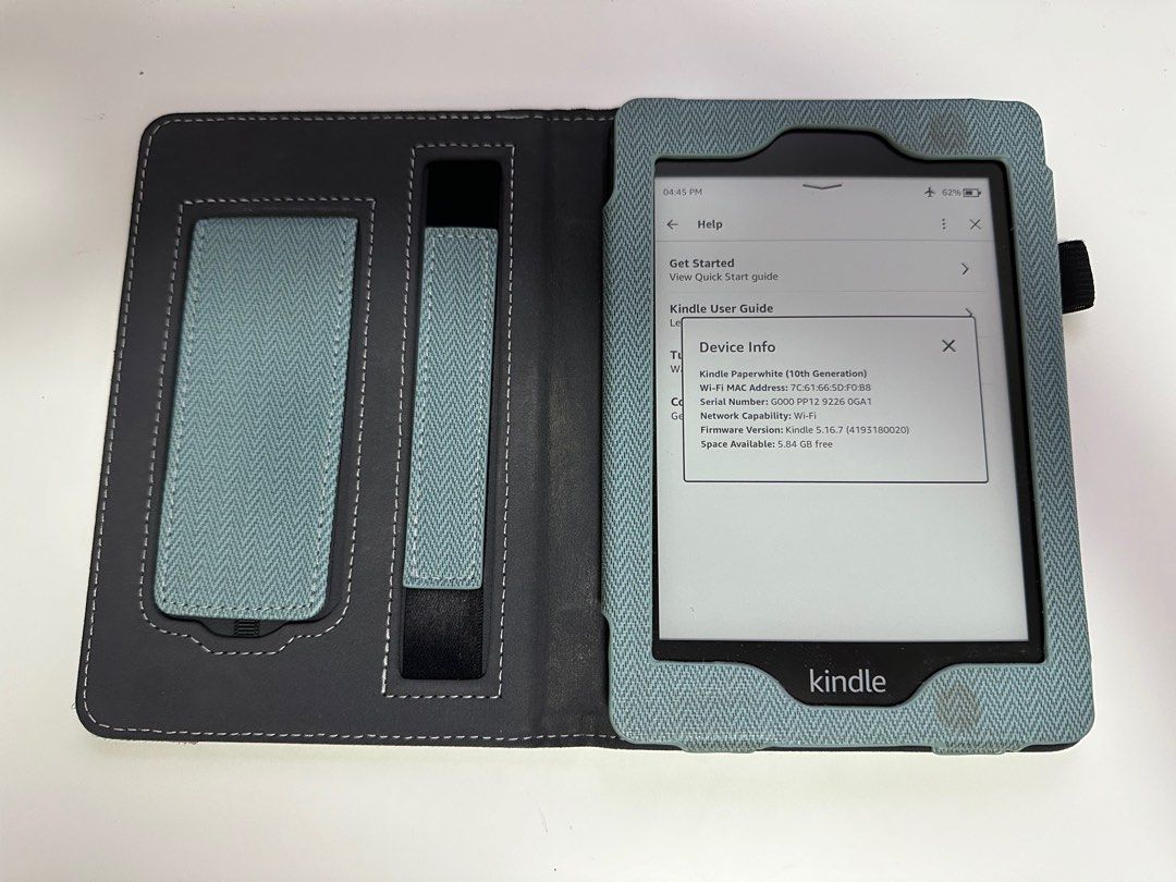 Amazon Kindle Paperwhite 第10代8GB 連case, 手提電話, 電子書閱讀器 