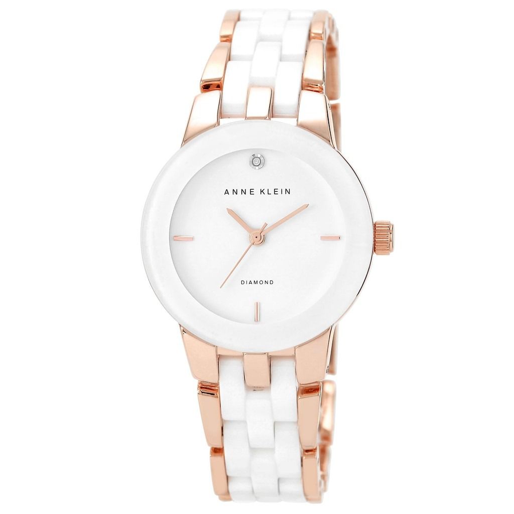 Anne Klein Women 30mm Two Tone Rose Gold Silver Tone Ceramic Bracelet Watch Luxury Watches on Carousell