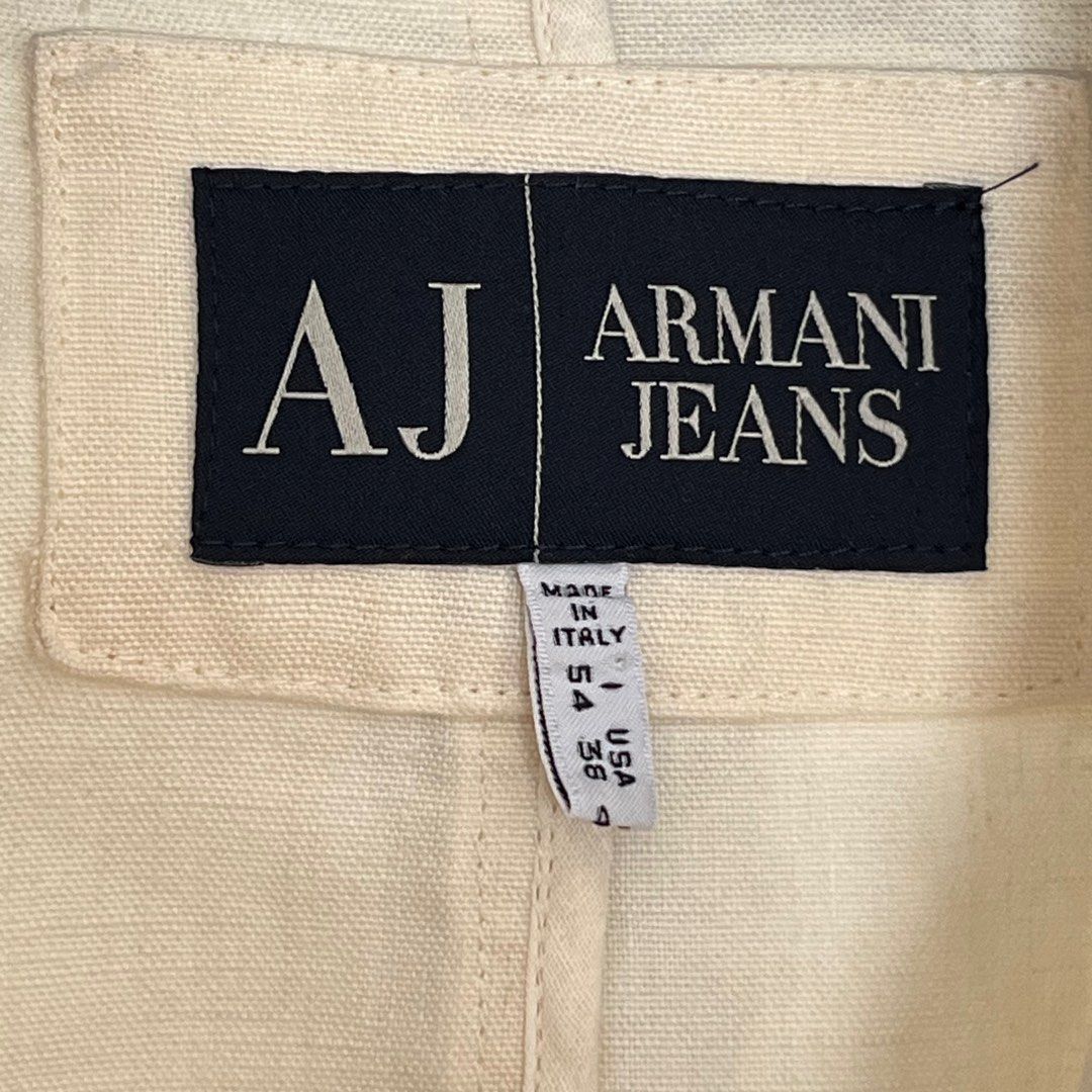 90's Armani jeans hemp zip shirt Armani Jeans Vintage Hemp Blend