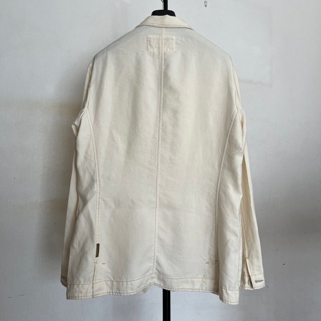 【美品】90’s Armani jeans hemp zip shirt 90's Armani jeans hemp zip shirt Armani Jeans Vintage Hemp Blend