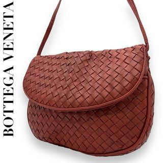Bottega Veneta P Shoulder Bag Lamb Leather Intrecciato Red