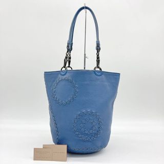 BOTTEGA VENETA Tote bag intrecciato leather blue