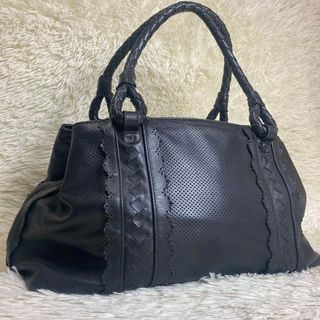 BOTTEGA VENETA tote bag punching leather black