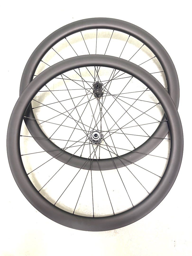 Brand New Thru Axle 700c 42mm Profile Rim Road Bike Carbon Wheelsets