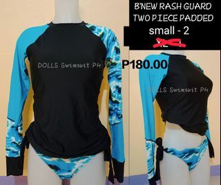 Brandnew Plus Size Small Large XL 3XL  Rash Guard Two Piece Swimsuit Bikini Women's Swimwear