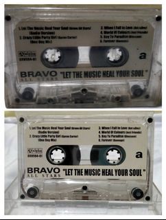 Bravo ALL STARS "Let The Music Heal Your Soul" Cassette Tape Music Collectible Collector Casette Album Old Classic Vintage Cassettes Tapes| NO INLAY