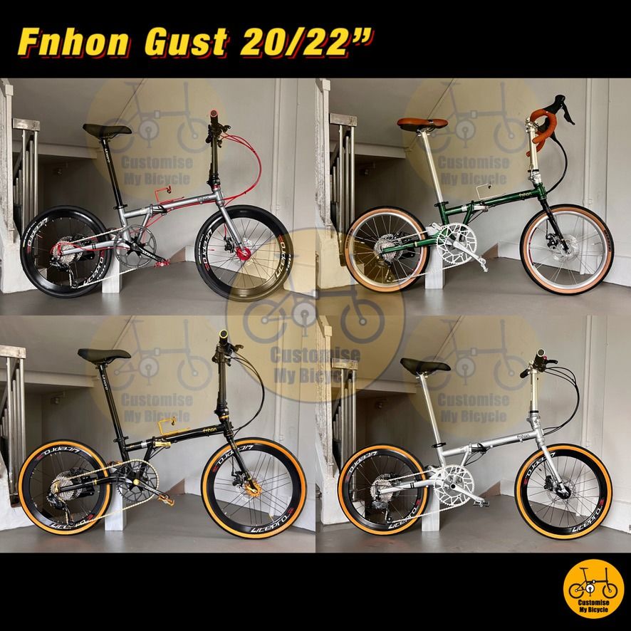 🚴 Fnhon Gust Folding Bike 𝗠𝗥𝗧/𝗕𝘂𝘀-𝗙𝗿𝗶𝗲𝗻𝗱𝗹𝘆 Foldable Bicycle Lightweight Foldie Fold Bicycle 𝟭𝟰 𝗙𝗿𝗲𝗲𝗯𝗶𝗲𝘀 Shimano Schwalbe Litepro 20 22 406 451 Inch Crius Tornado Gust Velocity Dahon Bifold Birdy Customise My Bicycle (Category: Bicycles) located in Singapore. Submitted by customisemybicycle (Listing ID 1142999186, Image 3). Description: 🚇 𝐌𝐑𝐓/𝗕𝗨𝗦-𝗙𝗥𝗜𝗘𝗡𝗗𝗟𝗬, light & easy to push 🚴🏻‍♀️ 𝗘𝗔𝗦𝗬 𝗣𝗘𝗗𝗔𝗟𝗟𝗜
