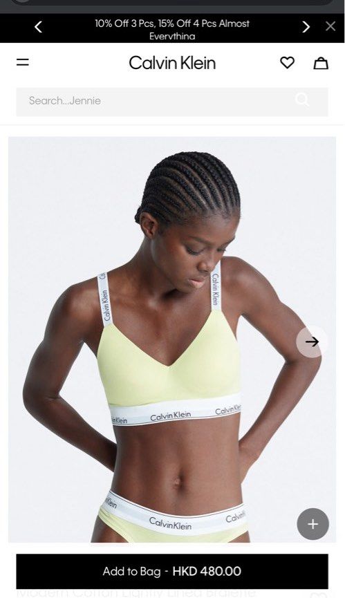 Modern cotton lightly lined bralette best sale