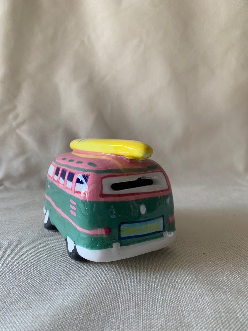 Ceramic Coin Bank Camper Can | Flying Tiger (Category: Other Home Decor) located in Quezon City. Submitted by partofyourthrift (Listing ID 1299995264, Image 3). Description: Has some chips and grazing, but it still looks cute! I think it adds up to the retro vibe.