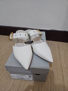 Charles & Keith - Mules with Heels in Cream - Size 36