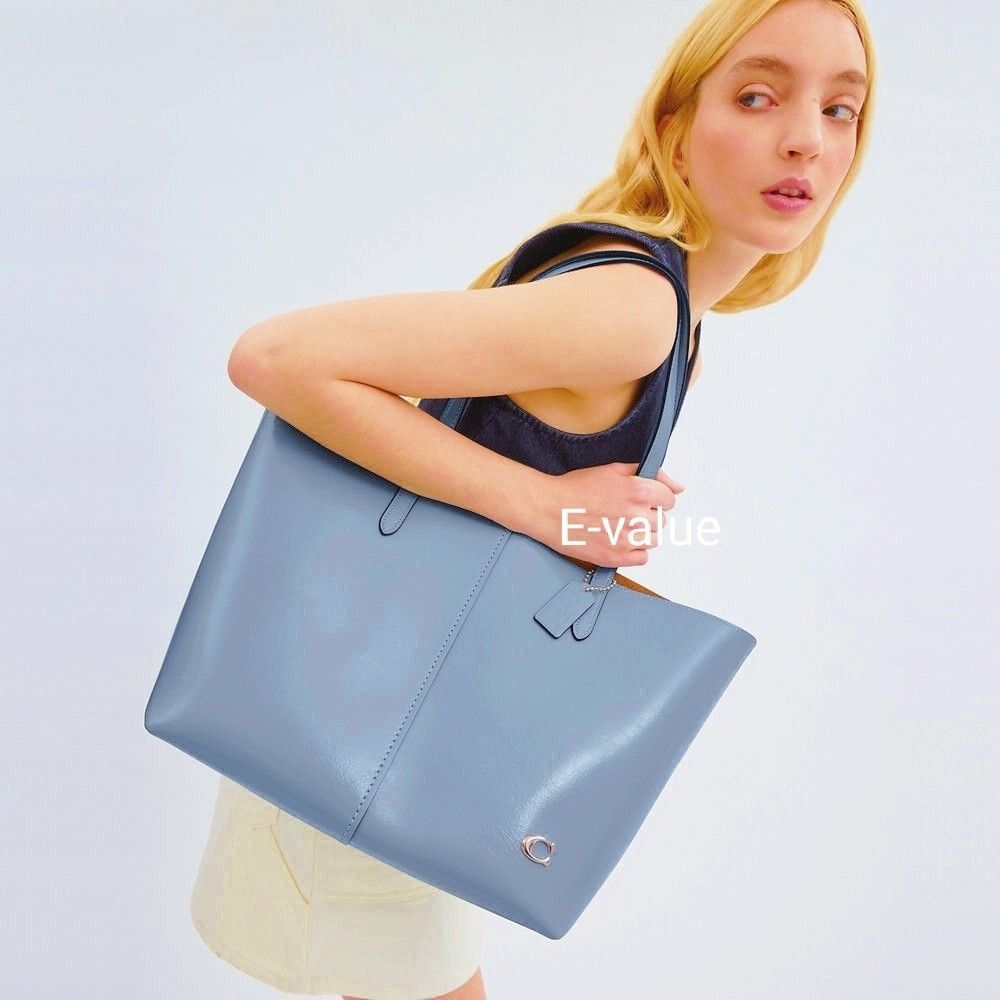 Coach tote bag light blue shop