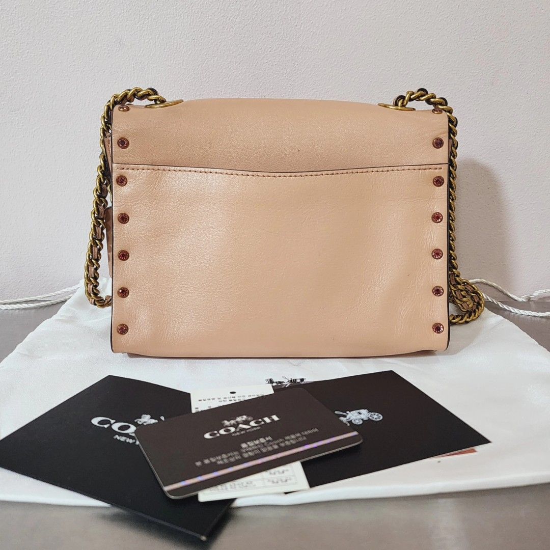 Coach crystal border rivets parker 18 shoulder bag on sale