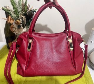 Convertible Red Handbag Shoulder bag