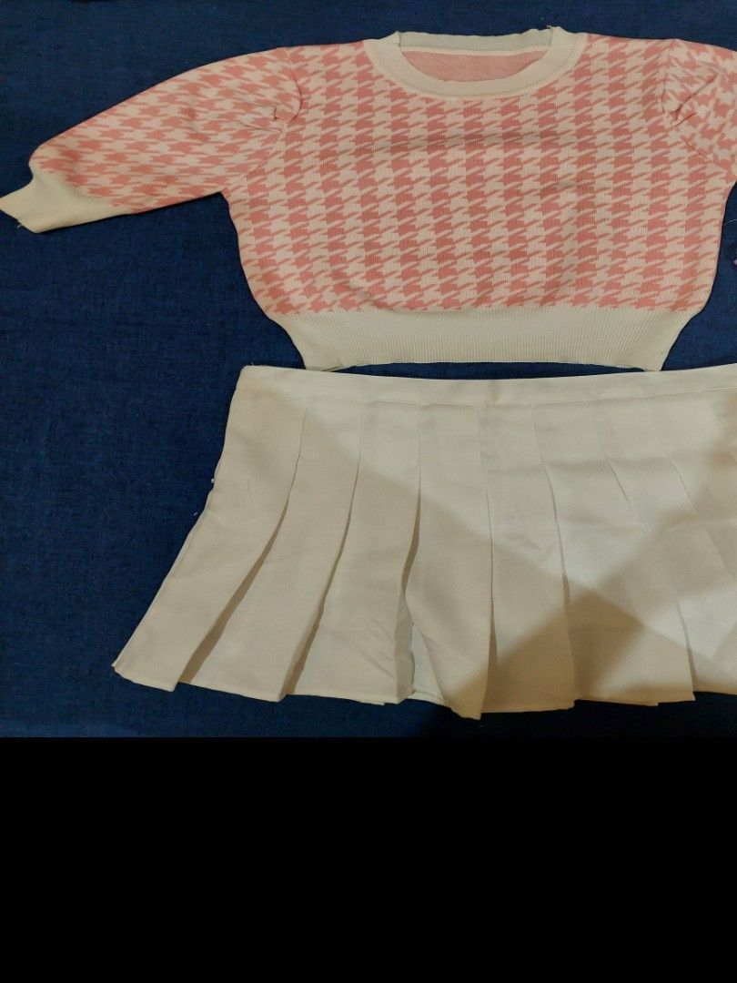 Coquette Pink Barbie Bundle Pearl Accessories Medium Size (Category: Sets or Coordinates) located in Manila. Submitted by withloveliv (Listing ID 1300026132, Image 1). Description: Coquette Bundle With Accesories Top: Pink and White Checkered Top Bought from Orange app, never used Bust: 29 inches With puffy sleeves, very stretchy! Super love this, very Barbie vibes Bottom: White Pleated Skirt Bought from Orange app, never used Waist: 30 inches Ve