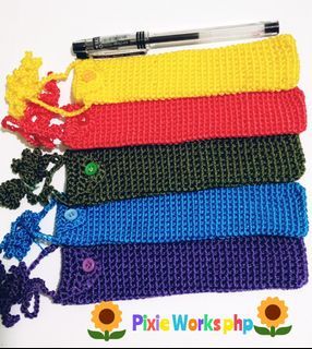 Crocheted pencilholder necklace