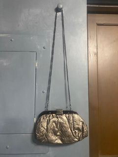 Dark Silver colored clutch bag