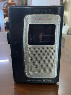 DEFECTIVE Vintage Sony Cassette-corder TCM-89V Cassette Player tape not working for parts only