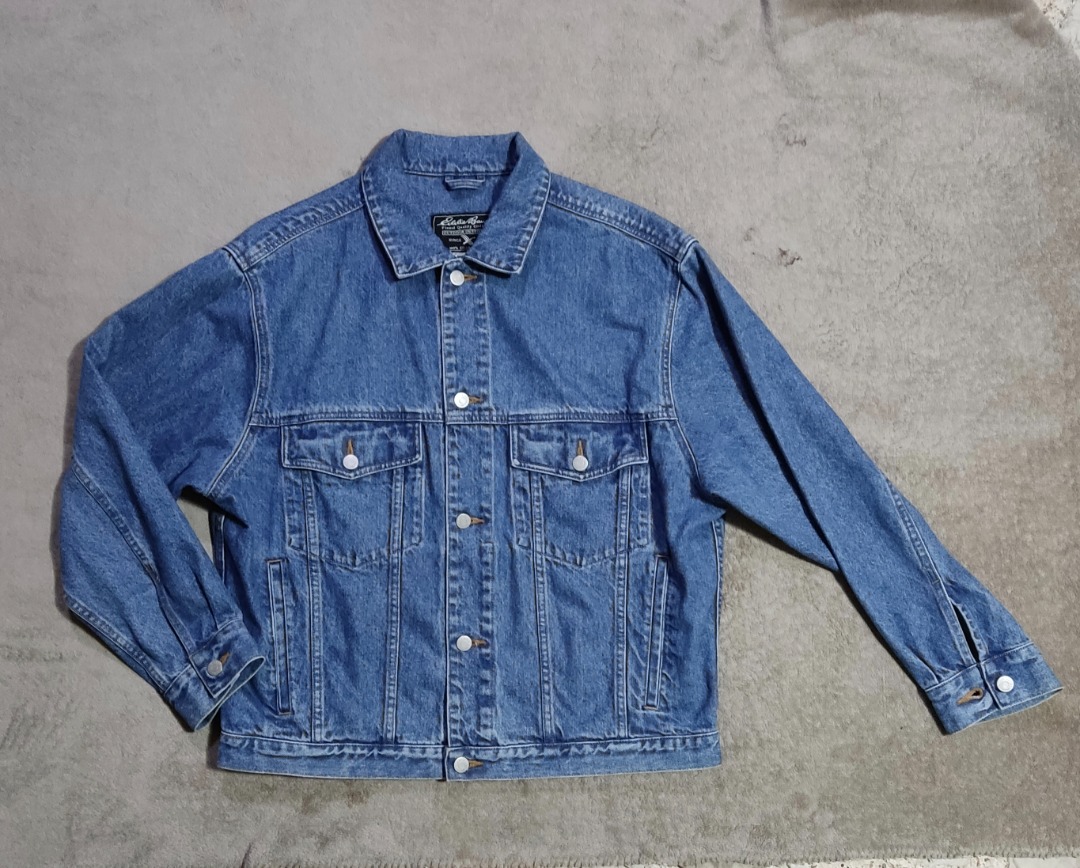 Eddie Bauer Denim Jacket Men s Fashion Coats Jackets and Outerwear on Carousell