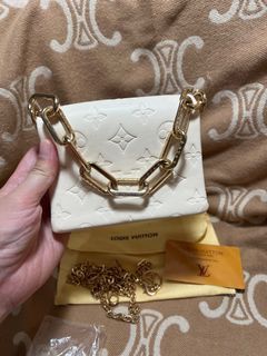 Emprente white gold handbag