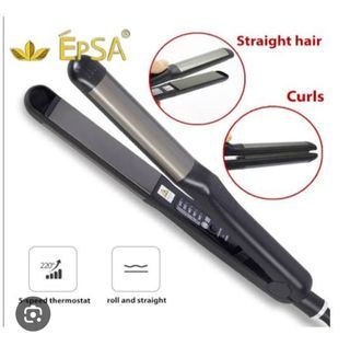 EpSA  Professional hair iron 2 in 1 titanium Hair curler and straightener  1024V Handle Comfort