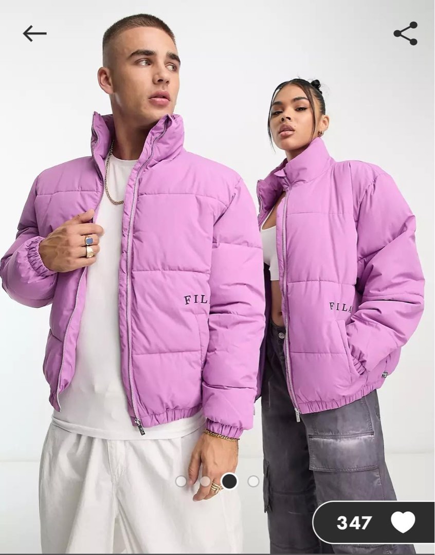 Fila puffer jacket pink new arrivals