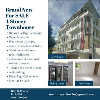 FOR SALE : BRAND NEW 4 STOREY TOWNHOUSE RUSH SALE