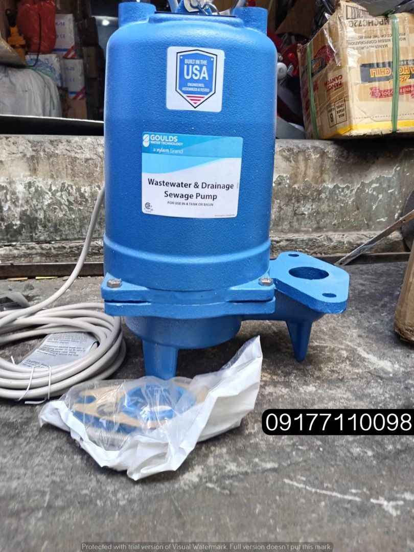 Goulds Submersible sewage pump (Category: Construction Tools & Equipment) located in Manila. Submitted by joeyroque09 (Listing ID 1299952516, Image 3). Description: Goulds Submersible sewage pump Specs: 1hp / single phase 230v, 60HZ, 3450rpm Price: 97,500/unit .