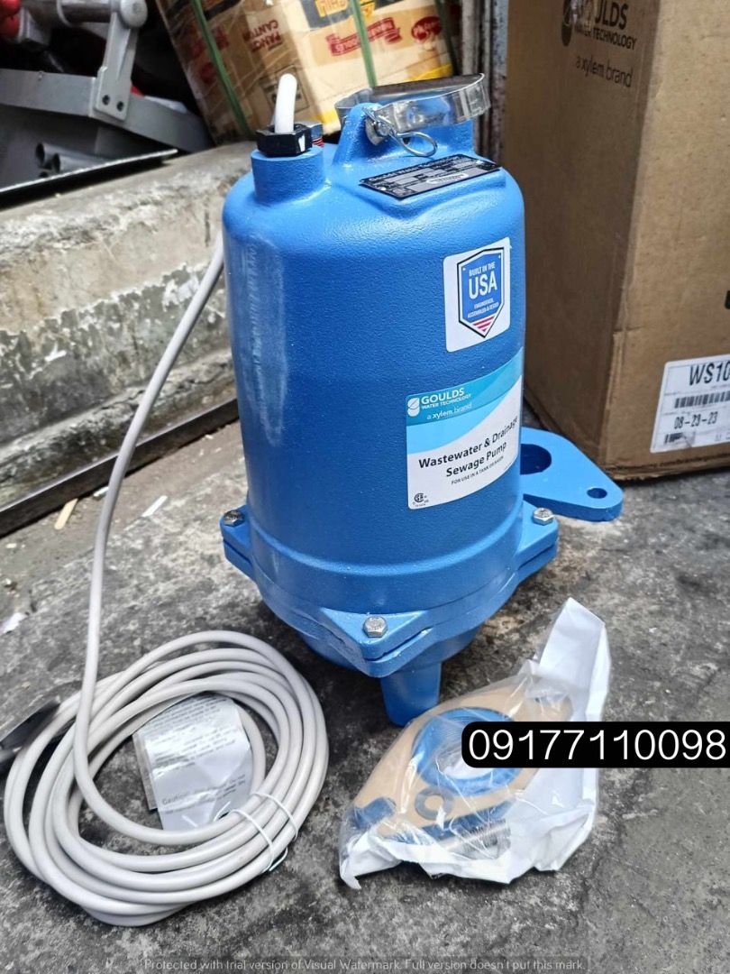Goulds Submersible sewage pump (Category: Construction Tools & Equipment) located in Manila. Submitted by joeyroque09 (Listing ID 1299952516, Image 1). Description: Goulds Submersible sewage pump Specs: 1hp / single phase 230v, 60HZ, 3450rpm Price: 97,500/unit .