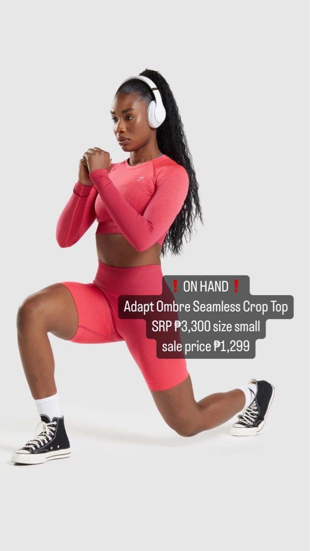 Ombre seamless crop top gymshark 2025
