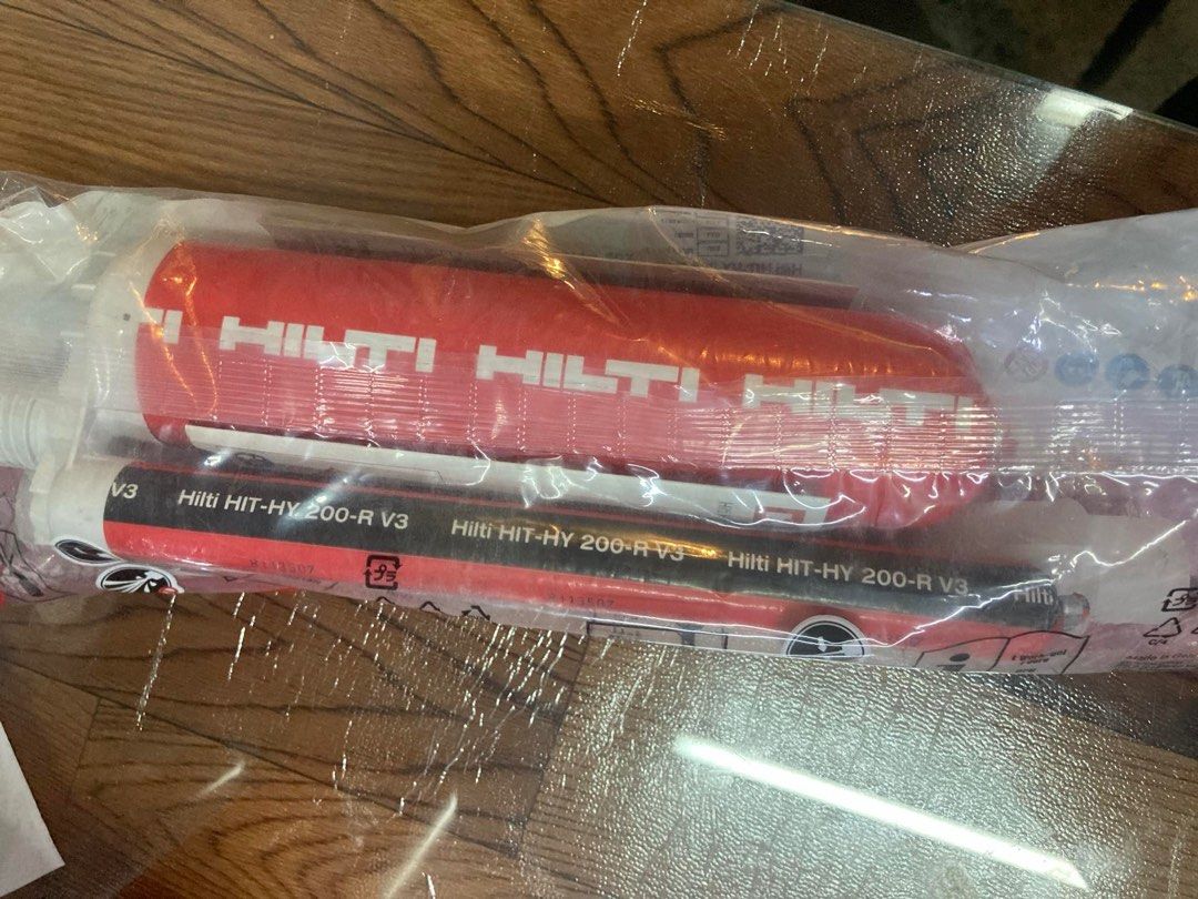 HILTI Injectible Adhesive Mortar (Category: Construction Tools & Equipment) located in Quezon City. Submitted by wardrobebykeith (Listing ID 1299986586, Image 1). Description: HILTI Injectable Adhesive Mortar HIT-HY 200-R V3 Adhesive Anchor 500ml/890g 10 pcs available Pickup: Tondo location.