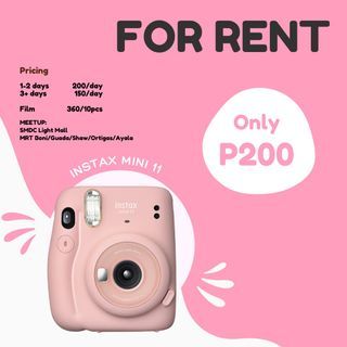 INSTAX MINI 11 FOR RENT