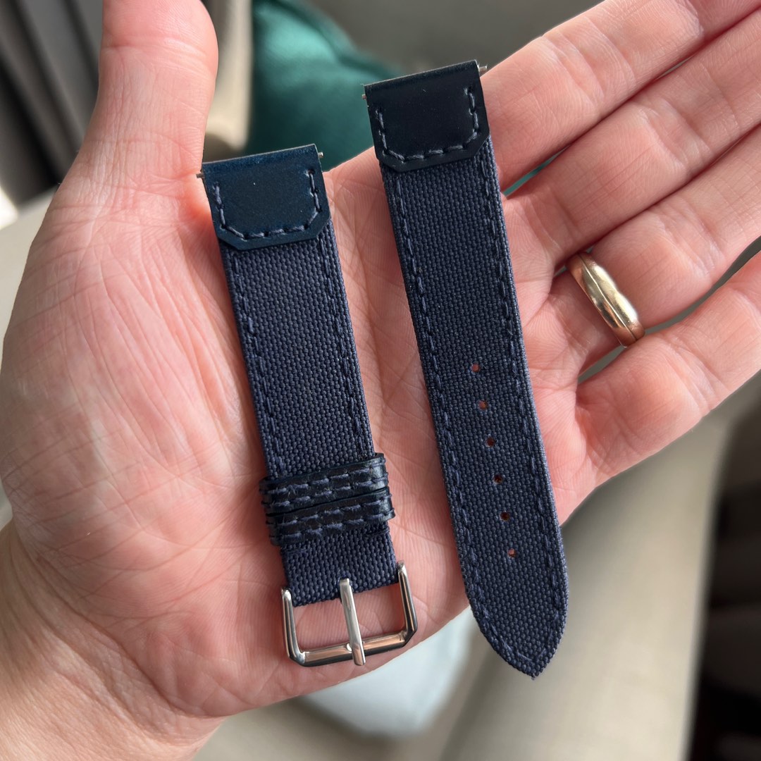 JLC Reverso canvas watch strap 19mm Men s Fashion Watches Accessories Watches on Carousell