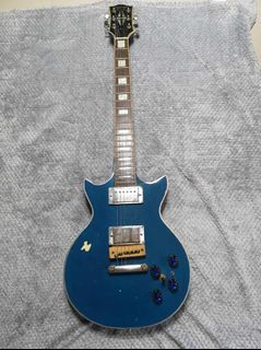 K Garage Blue Mahogany Body Guitar