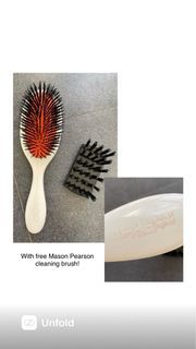 MASON PEARSON boar bristle brush (with free cleaning brush)