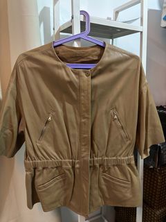 Massimo Dutti Brown Leather Jacket