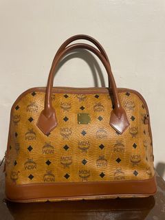 MCM Cognac Alma hand bag