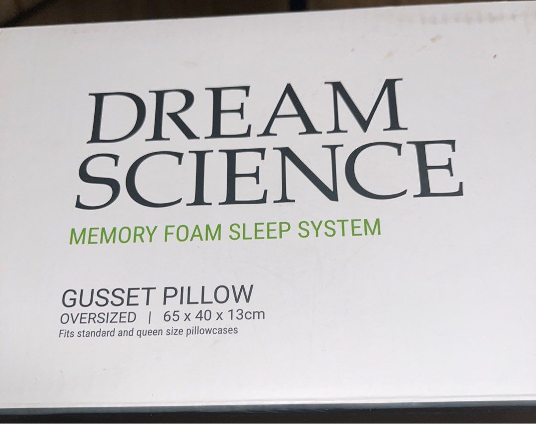 Memory foam pillow gusset pillow dream science alastair s