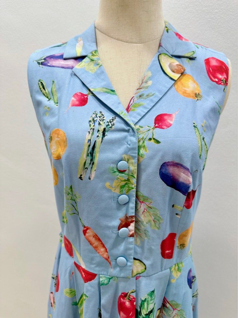 Modcloth Vegetable Dress Size M Vintage Retro Style