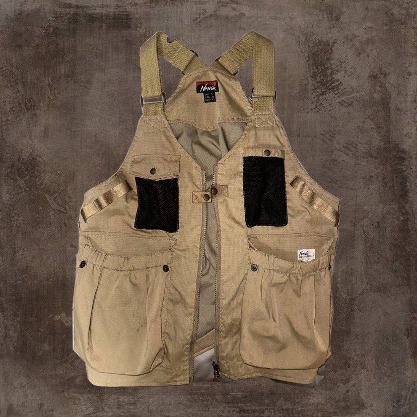 NANGA Brown Cargo Vest Japan Streetwear Men s Fashion Tops Sets Vests on Carousell